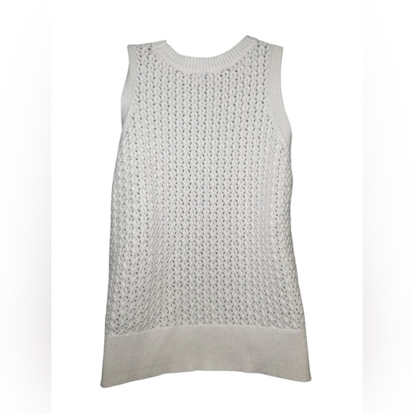 A New Day Cotton Blend Knit White Tank Size Large 
Cotton Blend - Picture 1 of 4